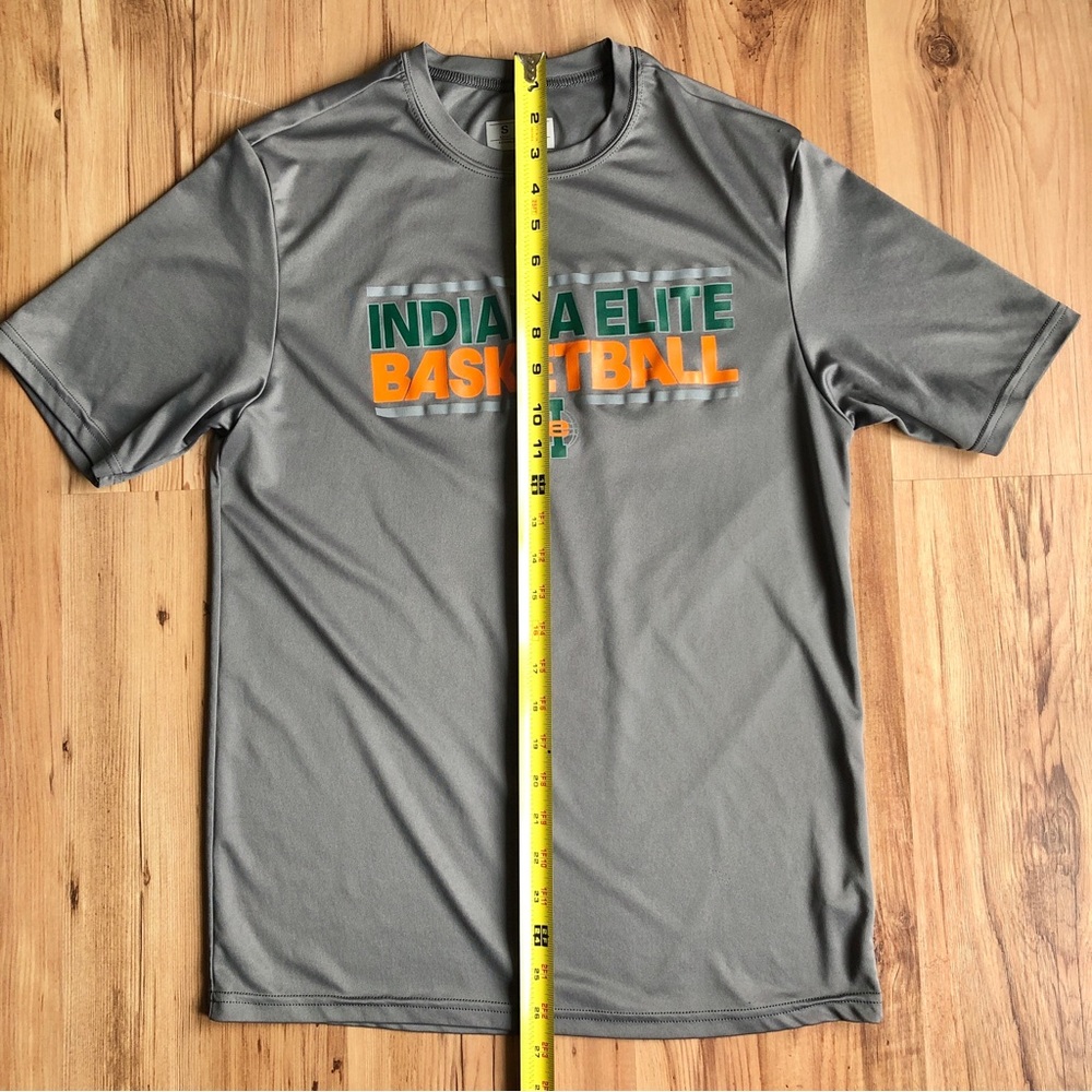 INDIANA ELITE BASKETBALL Shirt Short Sleeve Gray Small Men’s Fits like Boy’s XL - Picture 5 of 16